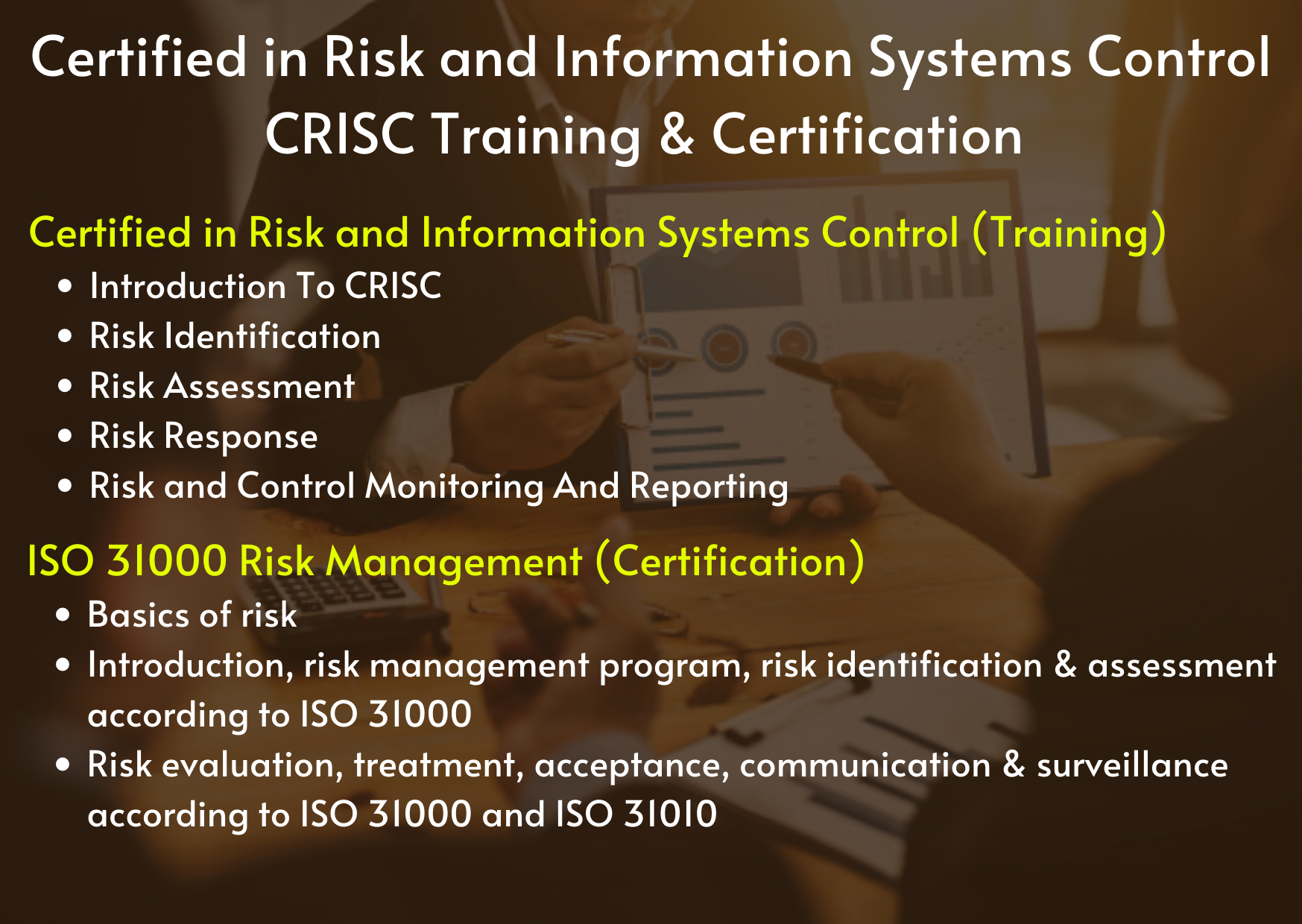 Certified in Risk and Information Systems Control | CRISC